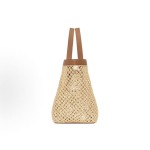 SAINT LAURENT YSL Y logo Bronze hardware basket, Tote bag, shopping bag, handbag women\'s style beige